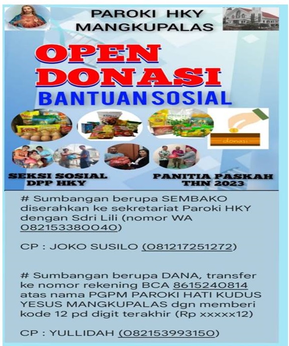 Kegiatan Bakti Sosial Paket Paska 2023